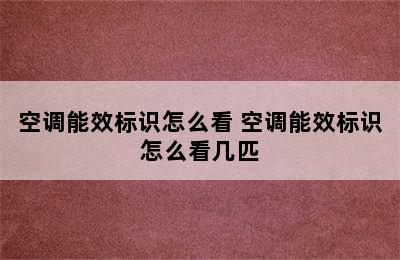 空调能效标识怎么看 空调能效标识怎么看几匹